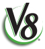 V8 brand logo