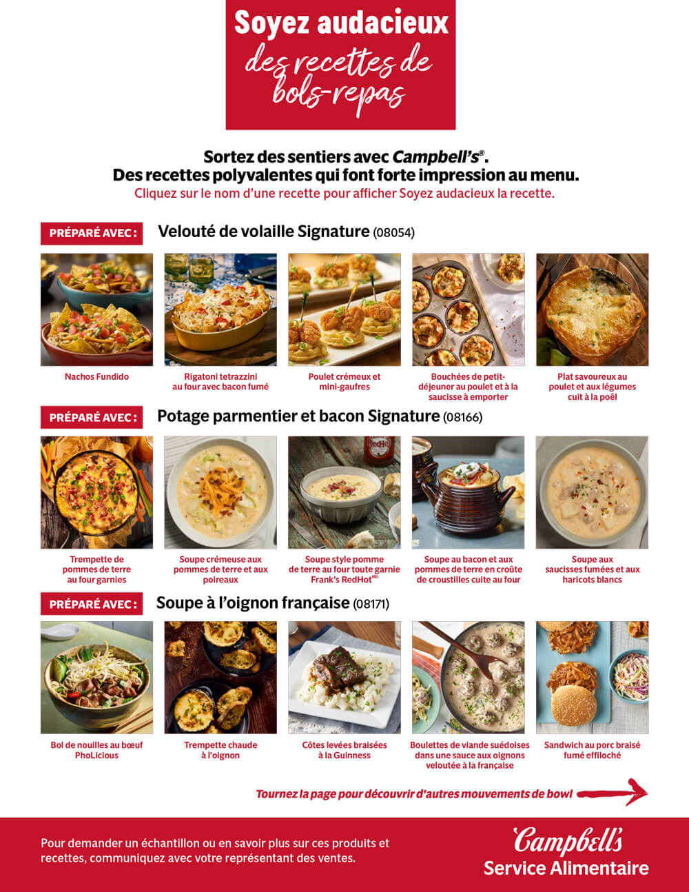 Campbell’s soyez audacieux recettes