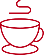 Icon of cup of coffee with steam