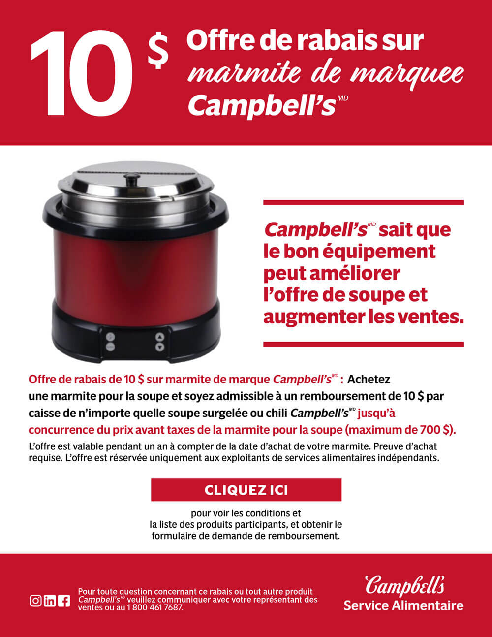 Rabais sur l‘équipement